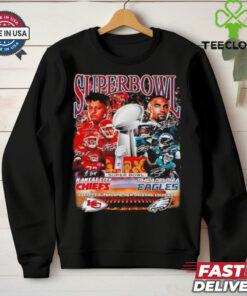 Super Bowl Kansas City Chiefs and Philadelphia Eagles signatures shirt