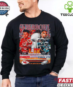 Super Bowl Kansas City Chiefs and Philadelphia Eagles signatures shirt