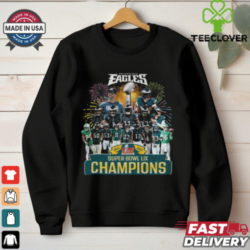 Super Bowl LIX 2024 2025 Champions Philadelphia Eagles Team Player Winner T Shirt