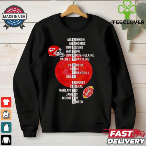 Super Bowl LIX 2025 Kansas City Chiefs players name shirt