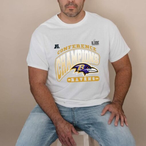 Super Bowl LIX Baltimore Ravens 2024 Afc Conference Champions Logo Shirt