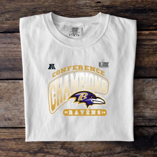 Super Bowl LIX Baltimore Ravens 2024 Afc Conference Champions Logo Shirt