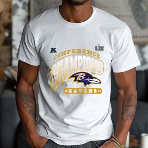 Super Bowl LIX Baltimore Ravens 2024 Afc Conference Champions Logo Shirt