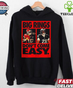 Super Bowl LIX Big Rings Don’t Come Easy Nike Tribute Kansas City Chiefs Vs Philadelphia Eagles Matchup shirt
