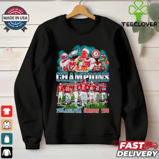 Super Bowl LIX Champions Philadelphia Crimson Tide signatures shirt