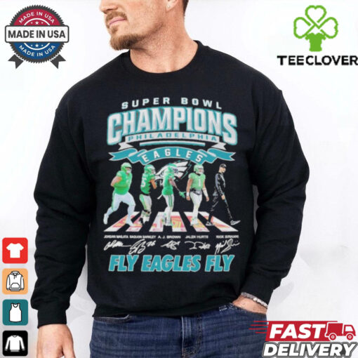 Super Bowl LIX Champions Philadelphia Eagles Abbey Road Signature Fly Eagles Fly shirt