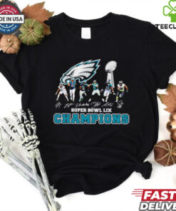 Super Bowl LIX Friends Philadelphia Eagles players signatures shirt