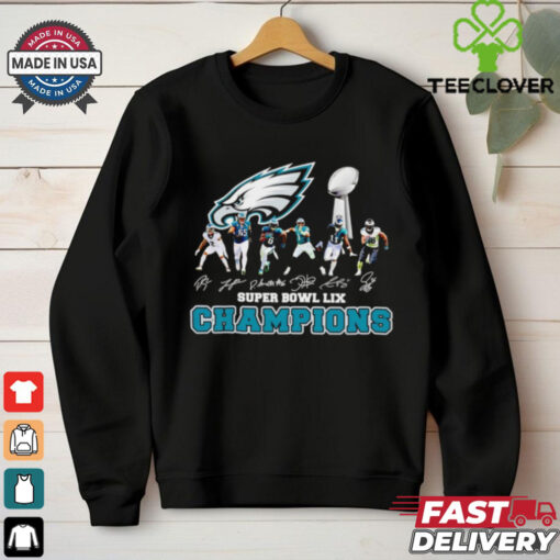 Super Bowl LIX Friends Philadelphia Eagles players signatures shirt