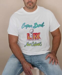 Super Bowl LIX G III White New Orleans Tee Shirt