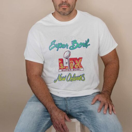 Super Bowl LIX G III White New Orleans Tee Shirt