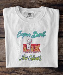 Super Bowl LIX G III White New Orleans Tee Shirt