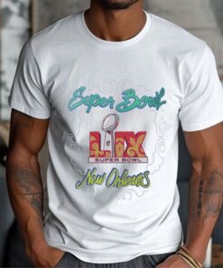 Super Bowl LIX G III White New Orleans Tee Shirt