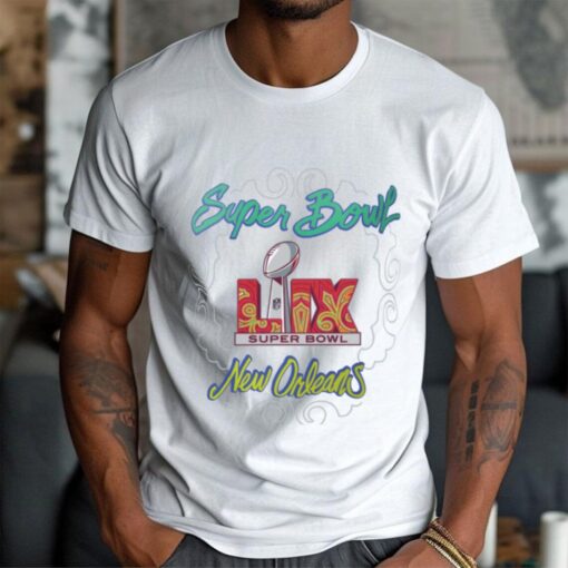 Super Bowl LIX G III White New Orleans Tee Shirt