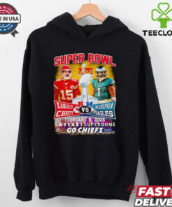 Super Bowl LIX Kansas City Chiefs Patrick Mahomes vs Philadelphia Eagles Jalen Hurts shirt