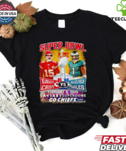 Super Bowl LIX Kansas City Chiefs Patrick Mahomes vs Philadelphia Eagles Jalen Hurts shirt