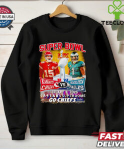 Super Bowl LIX Kansas City Chiefs Patrick Mahomes vs Philadelphia Eagles Jalen Hurts shirt