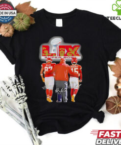 Super Bowl LIX Kelce Andy Reid and Mahomes signatures shirt