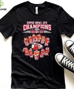 Super Bowl LVII Champions 2023 Kansas city Chiefs signatures sport shirt