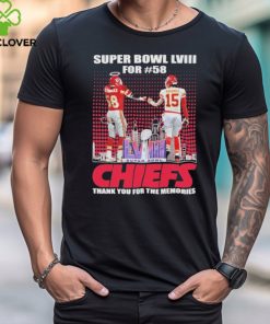 Super Bowl LVIII Derrick Thomas And Patrick Mahomes Thank You For The Memories Signatures Shirt