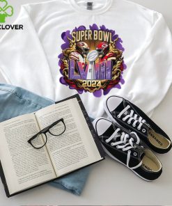 Super Bowl LVIII Trophy San Francisco 49ers Kansas City Chiefs shirt