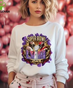 Super Bowl LVIII Trophy San Francisco 49ers Kansas City Chiefs shirt