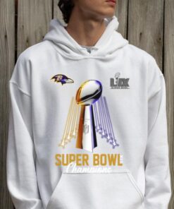 Super Bowl Lix Baltimore Ravens Champs Trophy Light 2025 Tee