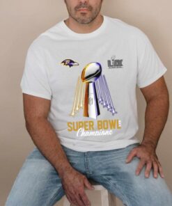 Super Bowl Lix Baltimore Ravens Champs Trophy Light 2025 Tee