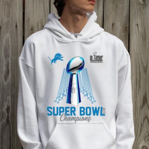Super Bowl Lix Detroit Lions Champs Trophy Light 2025 Shirt