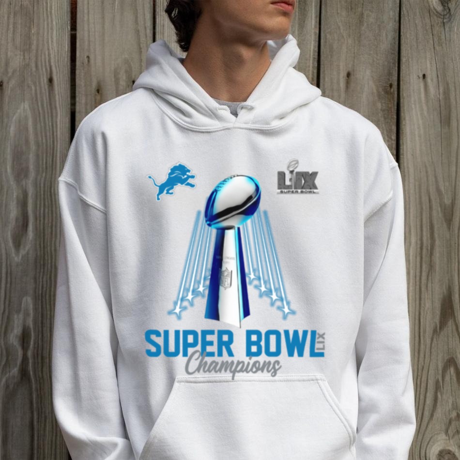 Super Bowl Lix Detroit Lions Champs Trophy Light 2025 Shirt Super Bowl Lix Detroit Lions Champs Trophy Light 2025 Shirt