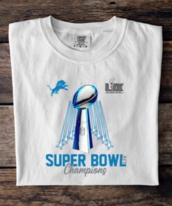 Super Bowl Lix Detroit Lions Champs Trophy Light 2025 Shirt
