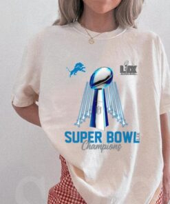 Super Bowl Lix Detroit Lions Champs Trophy Light 2025 Shirt