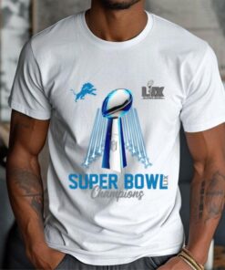 Super Bowl Lix Detroit Lions Champs Trophy Light 2025 Shirt