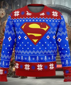 Super Heroes Superman Christmas 3D Ugly Christmas Sweater Unisex Christmas Sweater For Men And Women