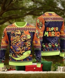 Super Mario All Character Unisex Ugly Sweater