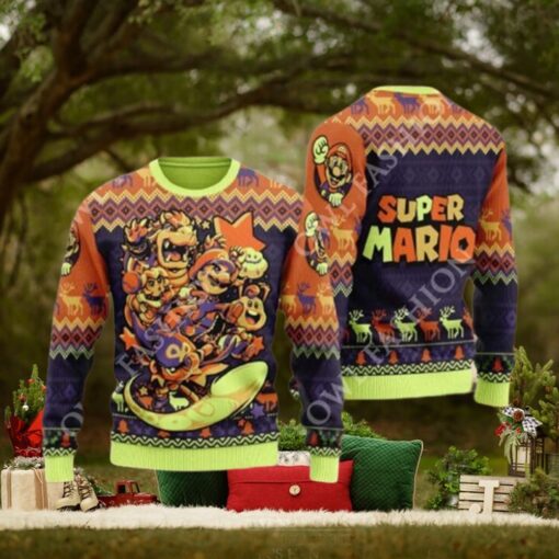 Super Mario All Character Unisex Ugly Sweater