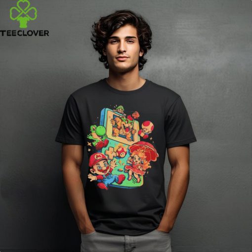 Super Mario Bros games and the Game Boy Plumber Game shirt