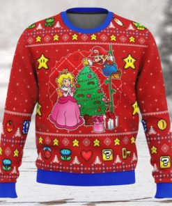 Super Mario Nintendo Gift Fan Ugly Xmas Wool Knitted Sweater