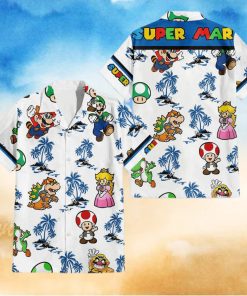 Super Mario Palm Tree Hawaiian Shirt