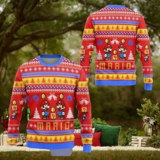 Super Mario Ugly Christmas Sweatshirt Mario Luigi Princess Peach Christmas Sweater