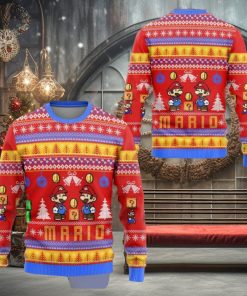 Super Mario Ugly Christmas Sweatshirt Mario Luigi Princess Peach Christmas Sweater
