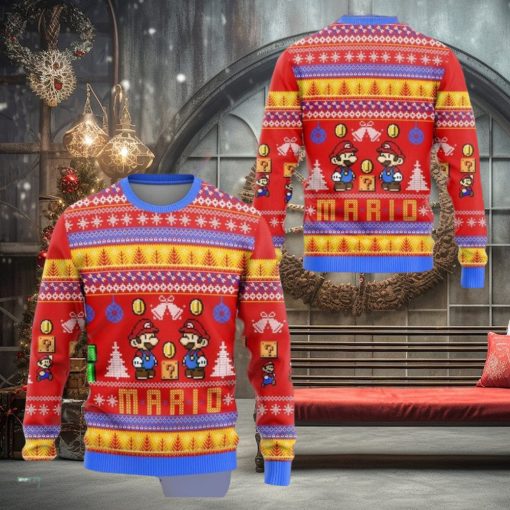 Super Mario Ugly Christmas Sweatshirt Mario Luigi Princess Peach Christmas Sweater