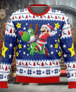 Super Mario Yoshi Santa Claus Ugly Sweater