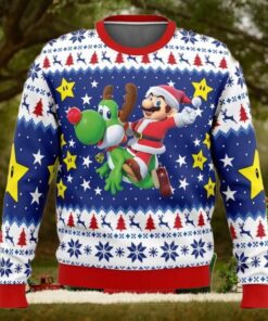 Super Mario Yoshi Santa Claus Ugly Sweater