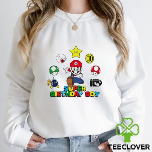 Super Mario birthday boy svg birthday party hoodie, sweater, longsleeve, shirt v-neck, t-shirt