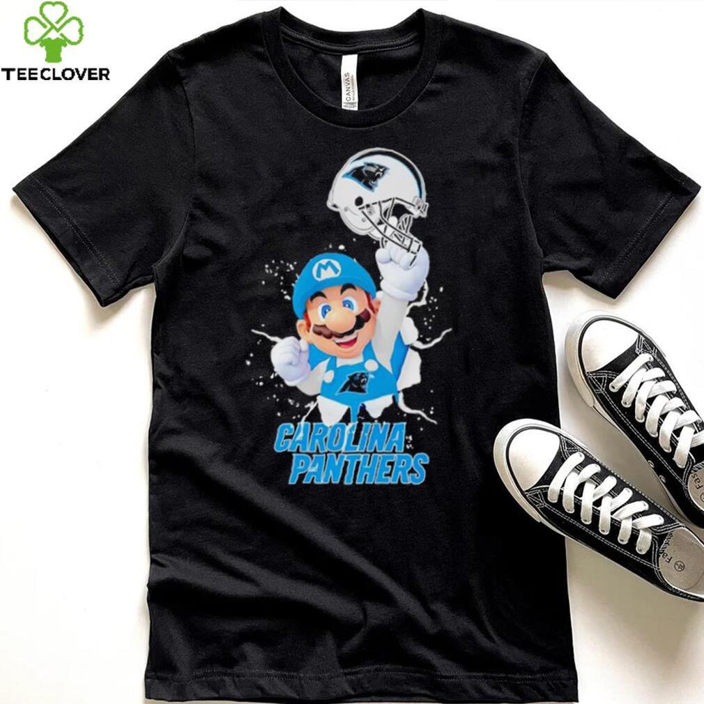 Super Mario x NFL Carolina Panthers shirt Super Mario x NFL Carolina Panthers shirt