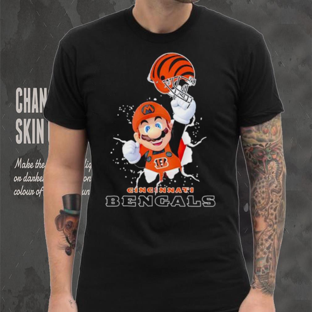 Super Mario x NFL Cincinnati Bengals shirt Super Mario x NFL Cincinnati Bengals shirt