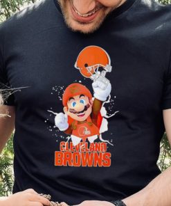 Super Mario x NFL Cleveland Browns shirt 1 Super Mario x NFL Cleveland Browns shirt