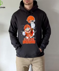 Super Mario x NFL Cleveland Browns shirt 2 Super Mario x NFL Cleveland Browns shirt