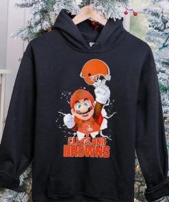 Super Mario x NFL Cleveland Browns shirt 3 Super Mario x NFL Cleveland Browns shirt