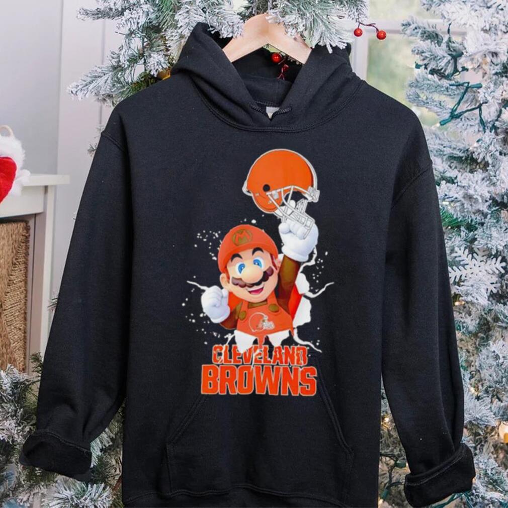 Super Mario x NFL Cleveland Browns shirt Super Mario x NFL Cleveland Browns shirt